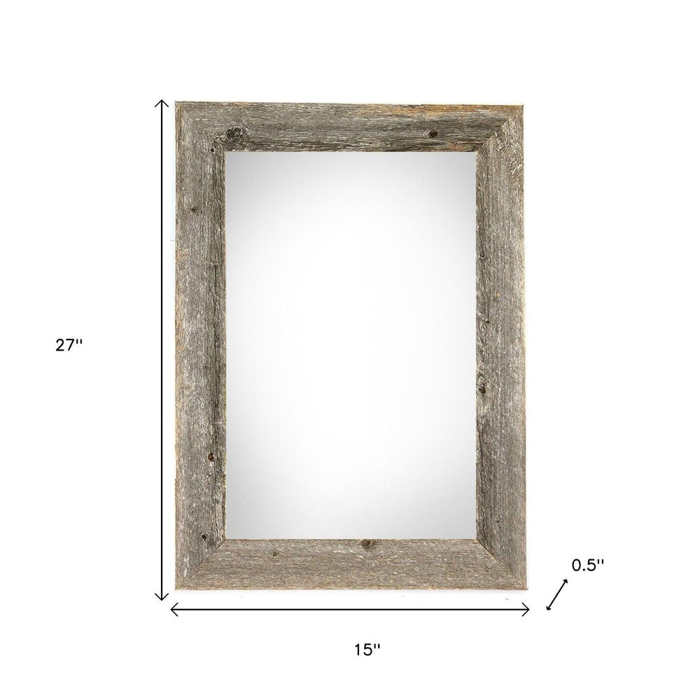 12" x 24" Gray Wood Hanging Picture Frame HomeRoots