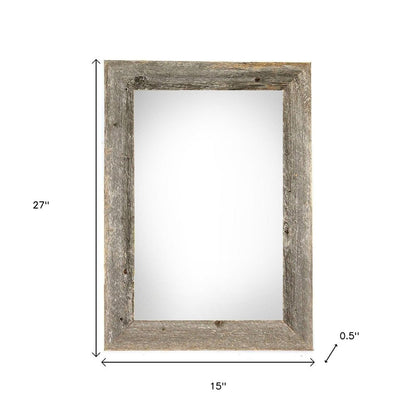 12" x 24" Gray Wood Hanging Picture Frame HomeRoots