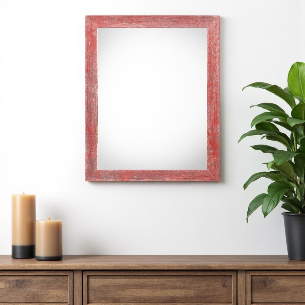 13" x 19" Red Wood Hanging Picture Frame HomeRoots