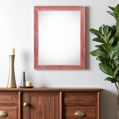 14" x 18" Red Solid Wood Hanging Picture Frame HomeRoots