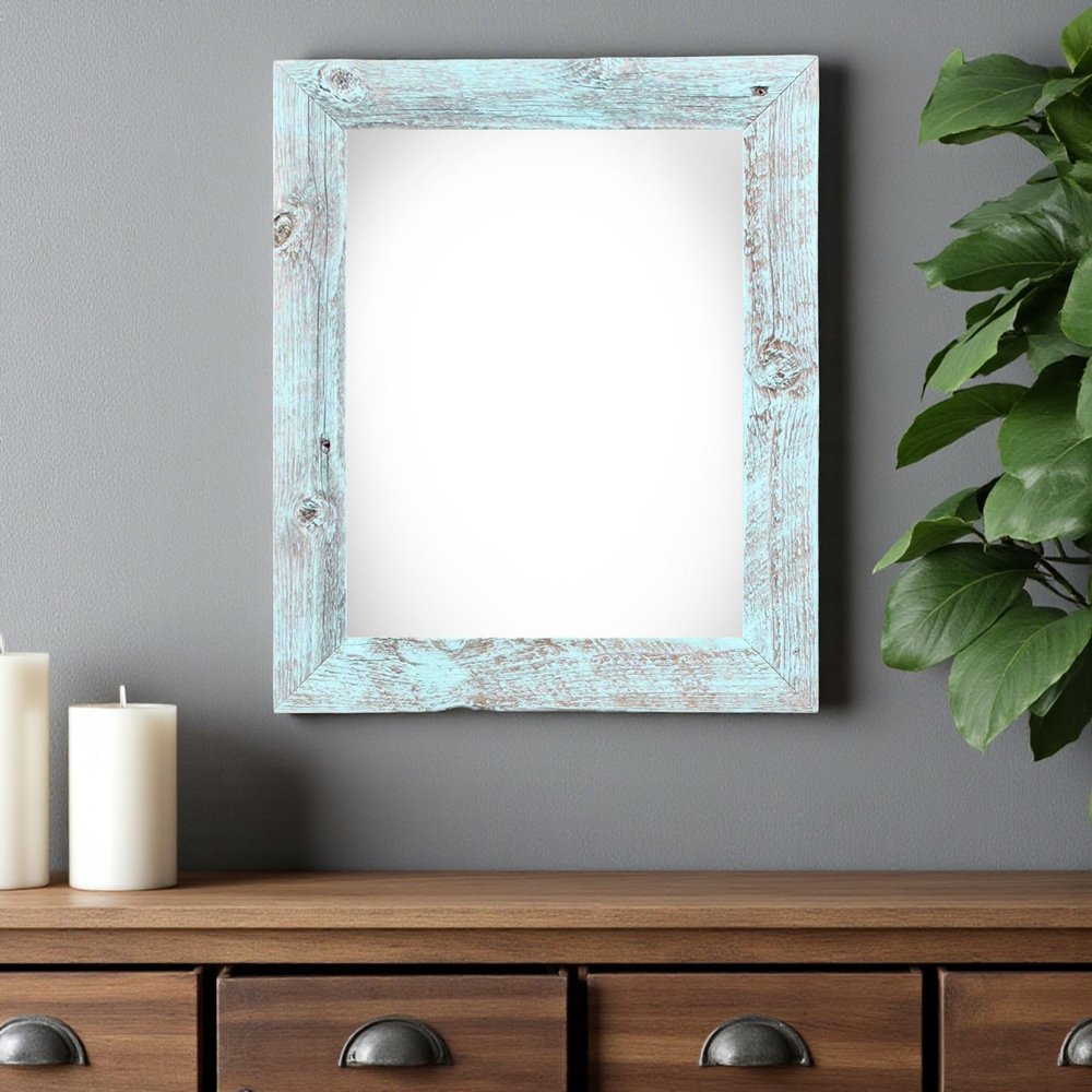 16" x 20" Blue Wood Hanging Picture Frame HomeRoots