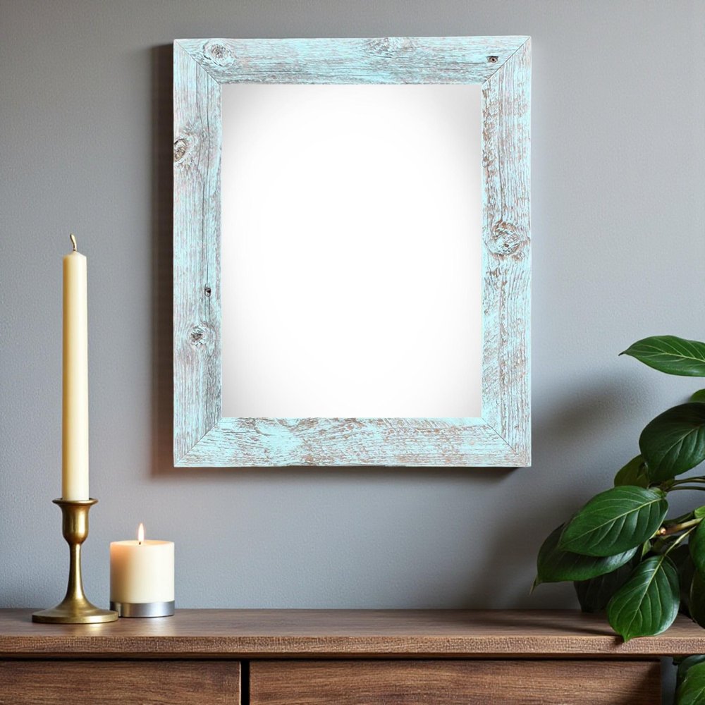 18" x 24" Blue Wood Hanging Picture Frame — view 4