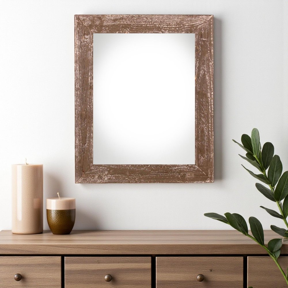 18" x 24" Brown Wood Hanging Picture Frame HomeRoots