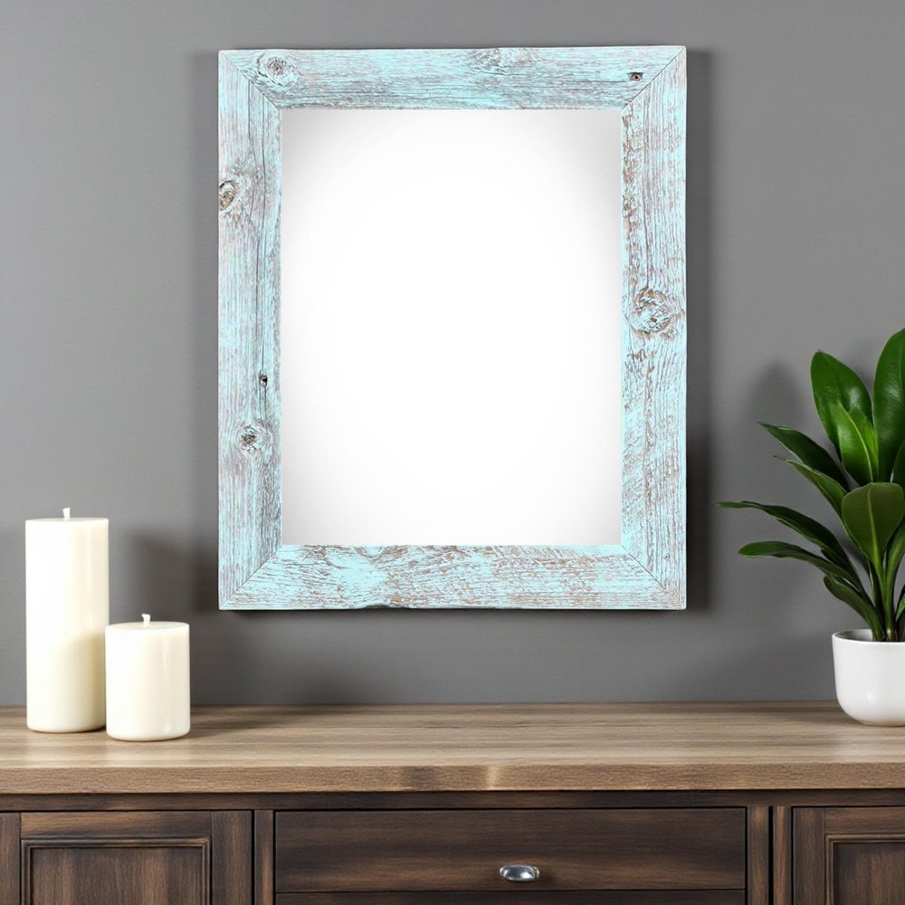 20" x 24" Blue Wood Hanging Picture Frame — view 5