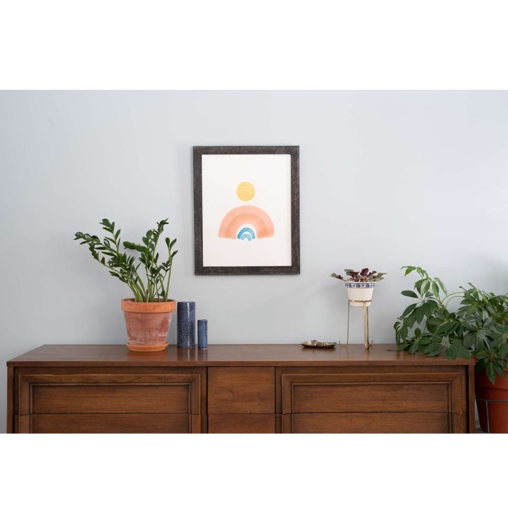 20" x 28" Black Solid Wood Hanging Picture Frame HomeRoots