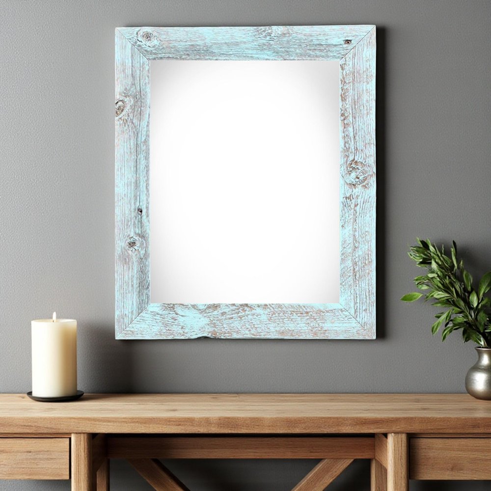 20" x 28" Blue Wood Hanging Picture Frame HomeRoots