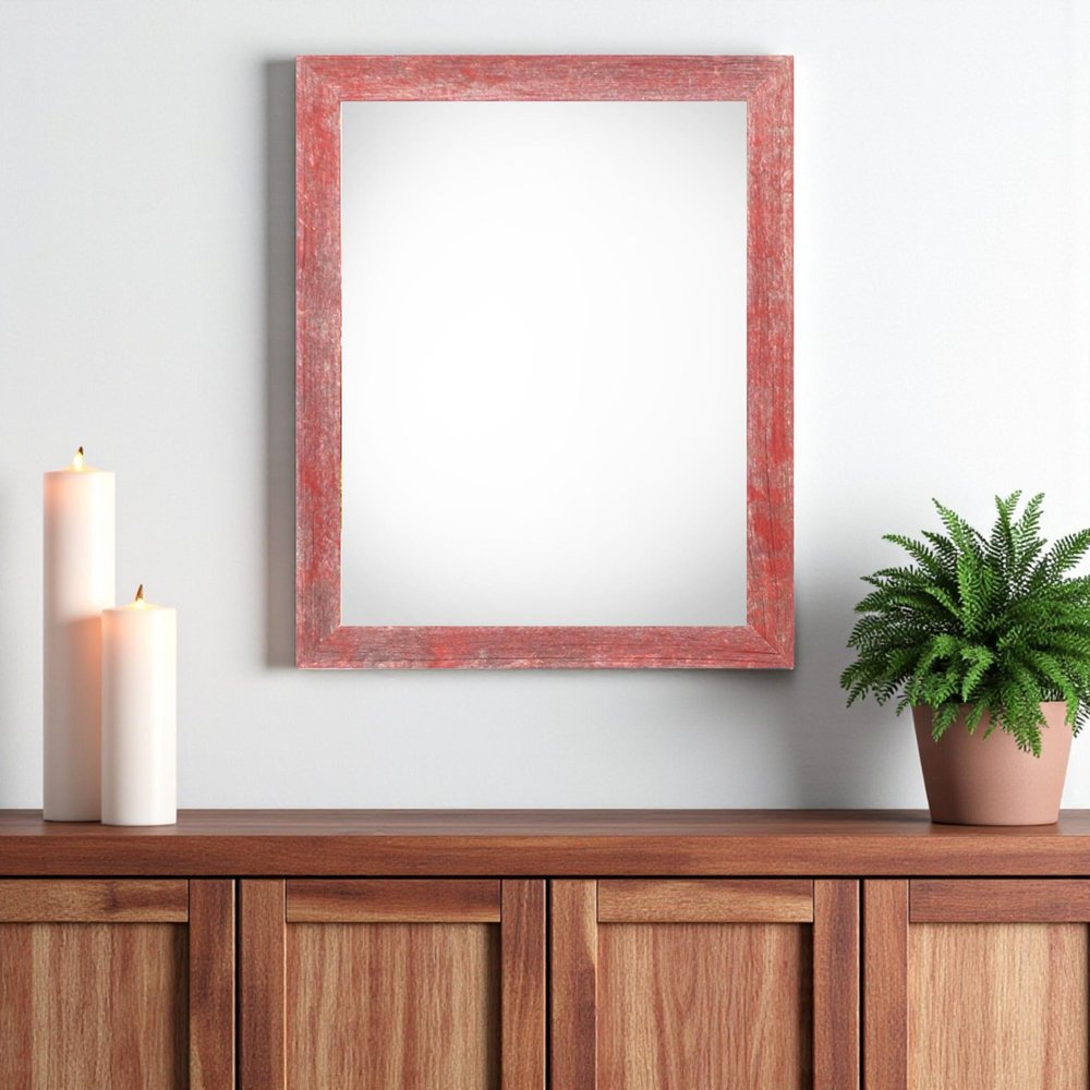 20" x 30" Red Wood Hanging Picture Frame HomeRoots