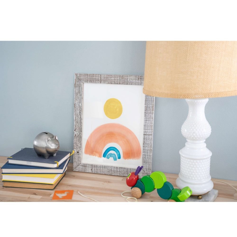 20" x 30" White Solid Wood Hanging Picture Frame HomeRoots