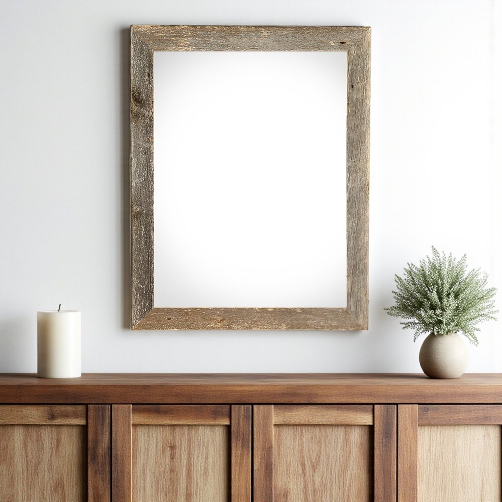 22" x 24" Gray Wood Hanging Picture Frame HomeRoots