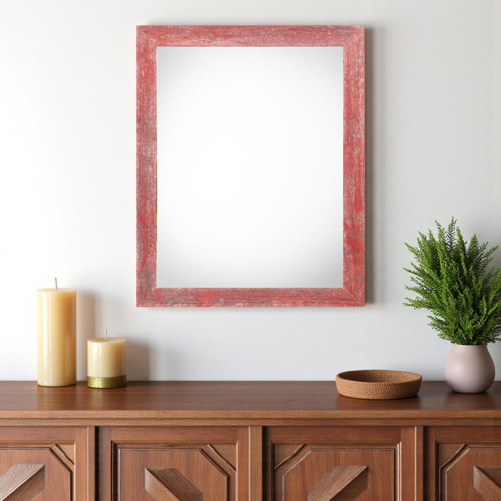 22" x 28" Red Wood Hanging Picture Frame — view 4