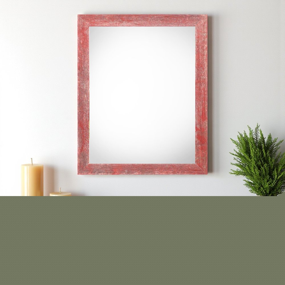 22" x 28" Red Solid Wood Hanging Picture Frame HomeRoots