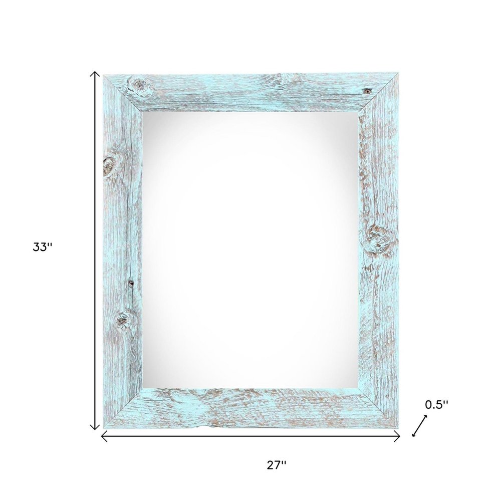 24" x 30" Blue Wood Hanging Picture Frame HomeRoots