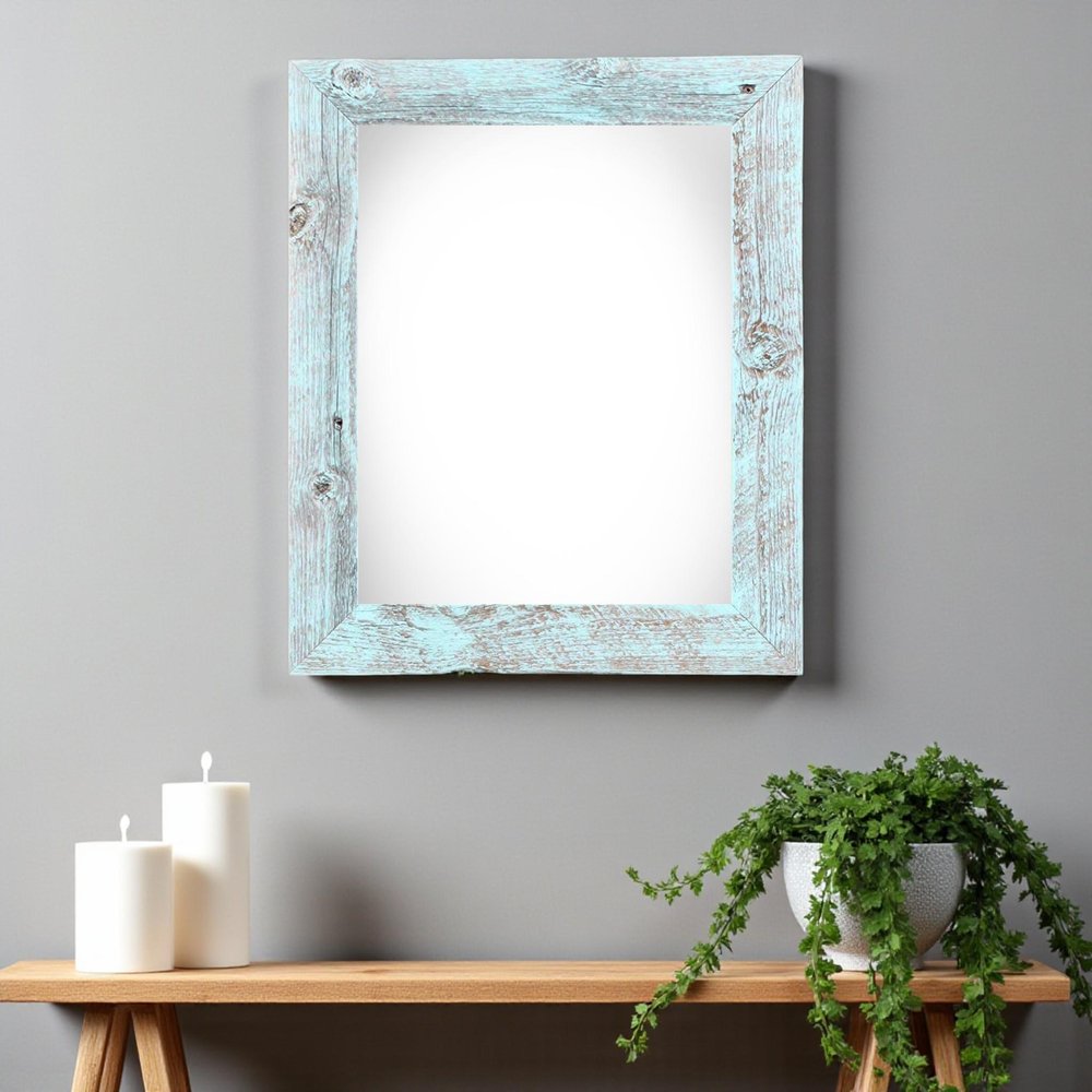 24" x 30" Blue Wood Hanging Picture Frame HomeRoots
