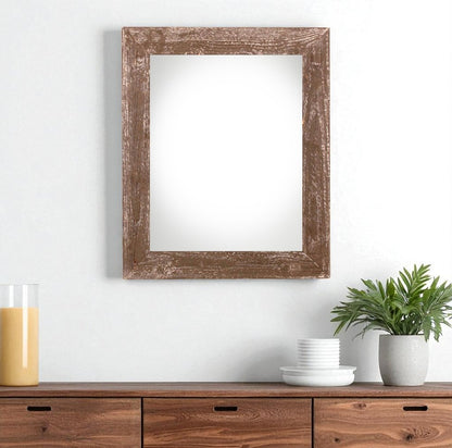 24" x 30" Brown Solid Wood Hanging Picture Frame HomeRoots