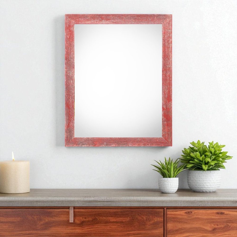 24" x 30" Red Wood Hanging Picture Frame HomeRoots