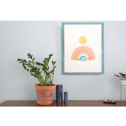 24" x 36" Blue Solid Wood Hanging Picture Frame HomeRoots