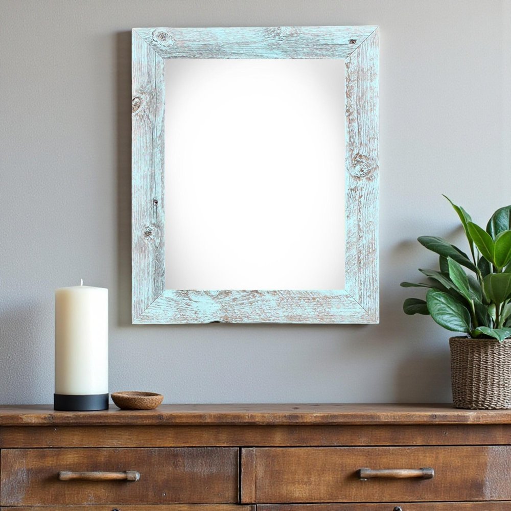 24" x 36" Blue Wood Hanging Picture Frame HomeRoots