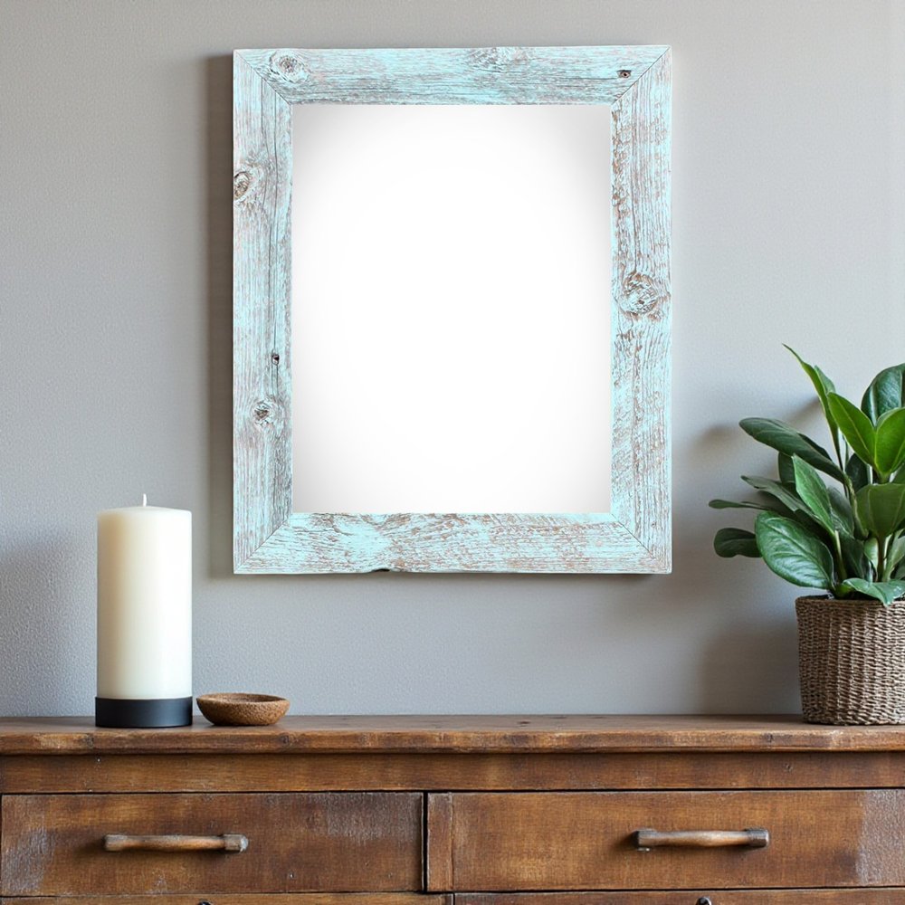 24" x 36" Blue Solid Wood Hanging Picture Frame HomeRoots