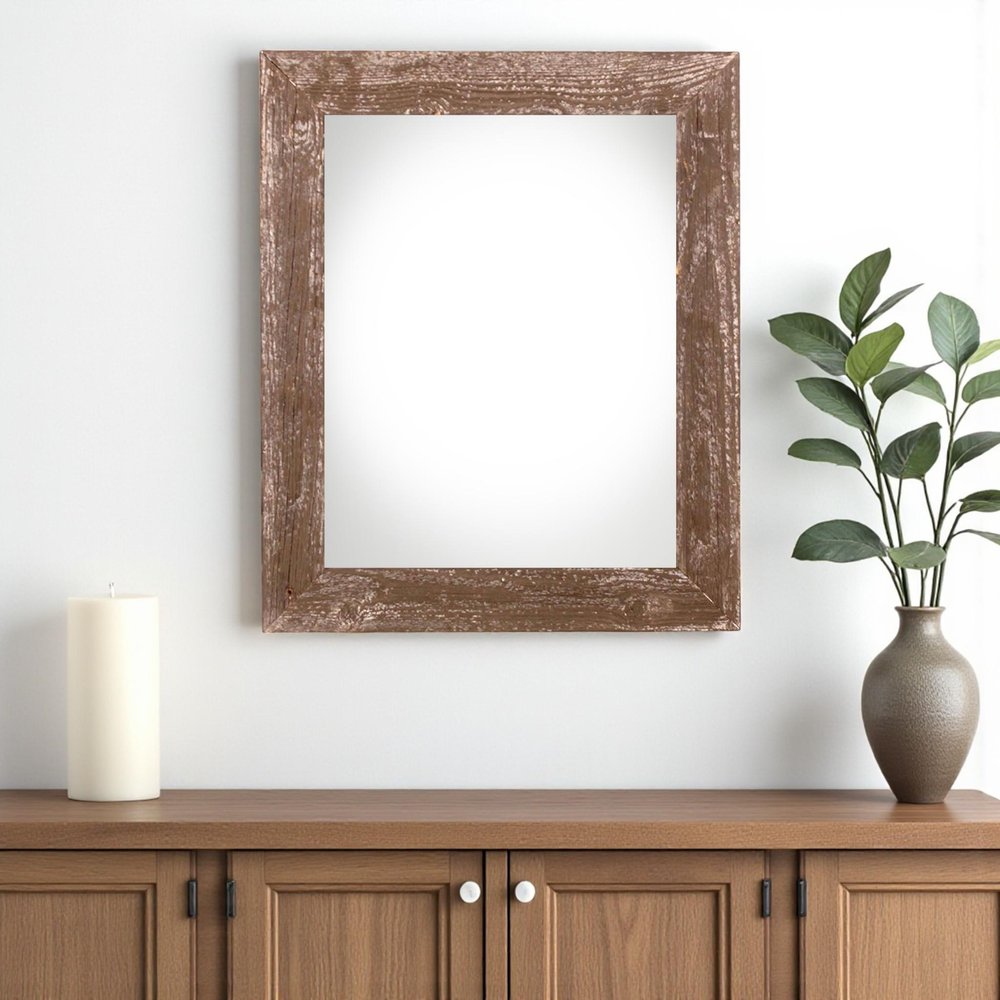 24" x 36" Brown Wood Hanging Picture Frame HomeRoots