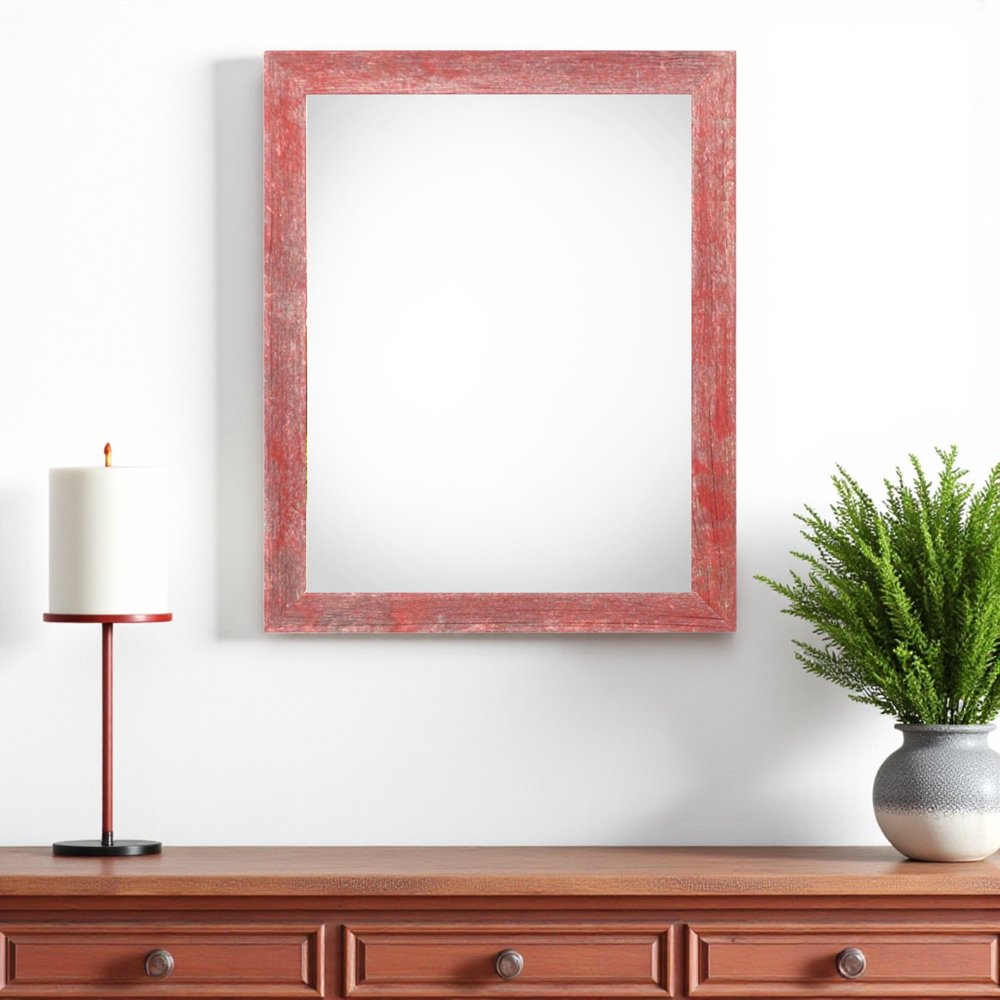 24" x 36" Red Wood Hanging Picture Frame — view 5