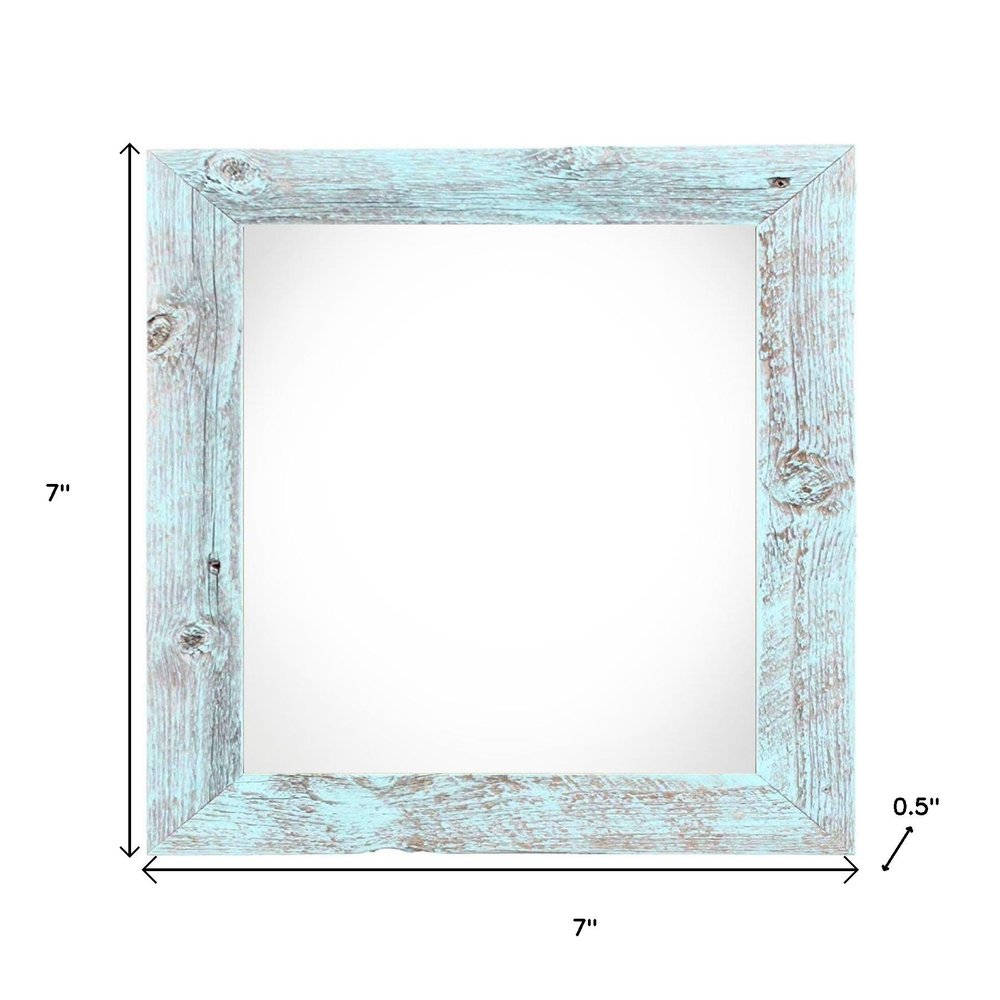 4" x 4" Blue Solid Wood Tabletop Picture Frame HomeRoots