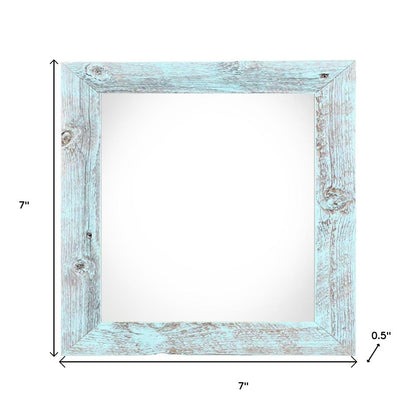 4" x 4" Blue Solid Wood Tabletop Picture Frame HomeRoots