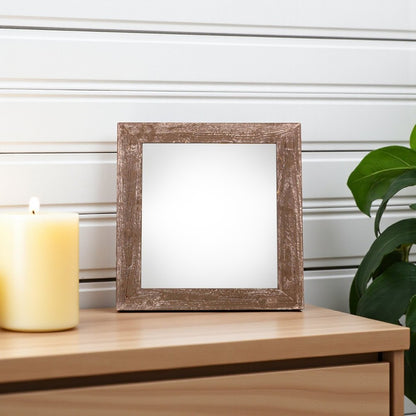 4" x 4" Brown Wood Tabletop Picture Frame HomeRoots