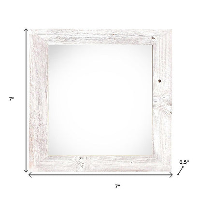 4" x 4" White Solid Wood Tabletop Picture Frame HomeRoots
