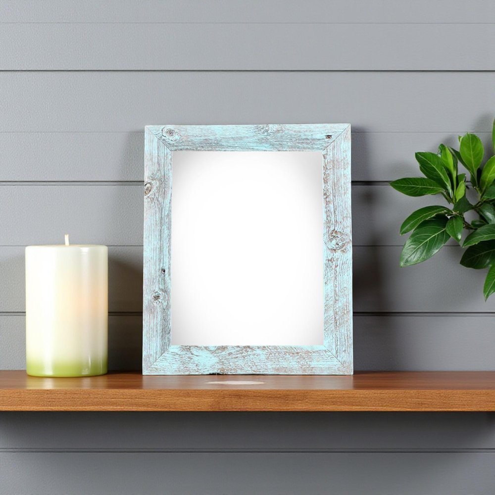 4" x 6" Blue Wood Tabletop Picture Frame HomeRoots