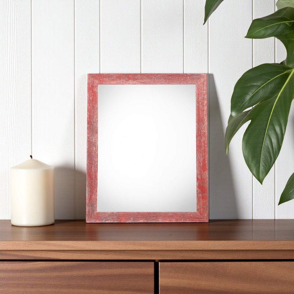 4" x 6" Red Solid Wood Tabletop Picture Frame HomeRoots