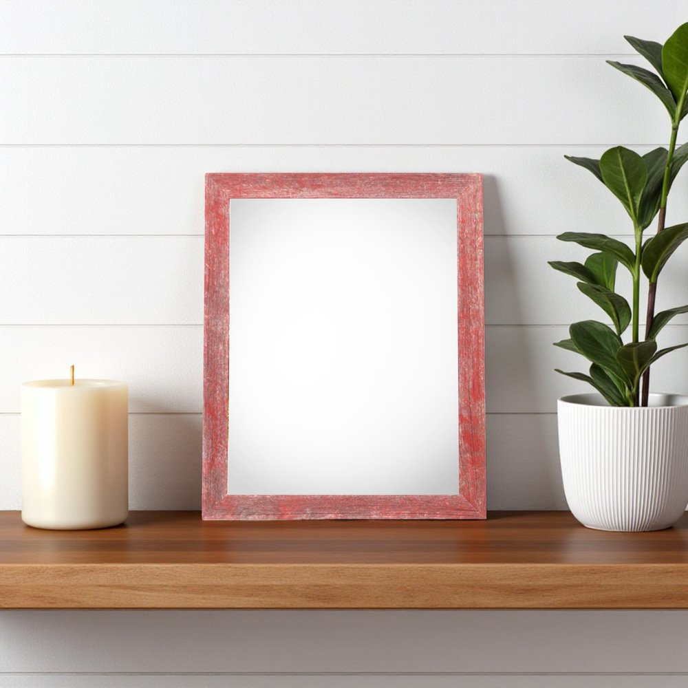 5" x 7" Red Solid Wood Tabletop Picture Frame HomeRoots