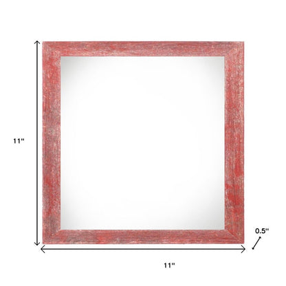 6" x 6" Red Solid Wood Tabletop Picture Frame HomeRoots