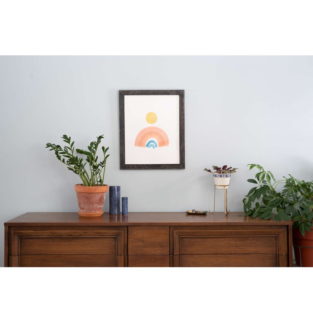 8.5" x 11" Black Solid Wood Tabletop Picture Frame HomeRoots