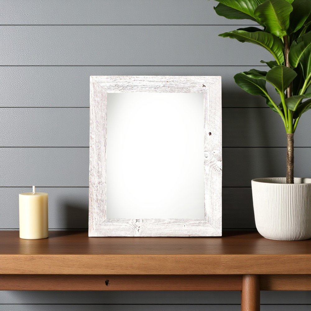 8" x 10" White Solid Wood Tabletop Picture Frame HomeRoots