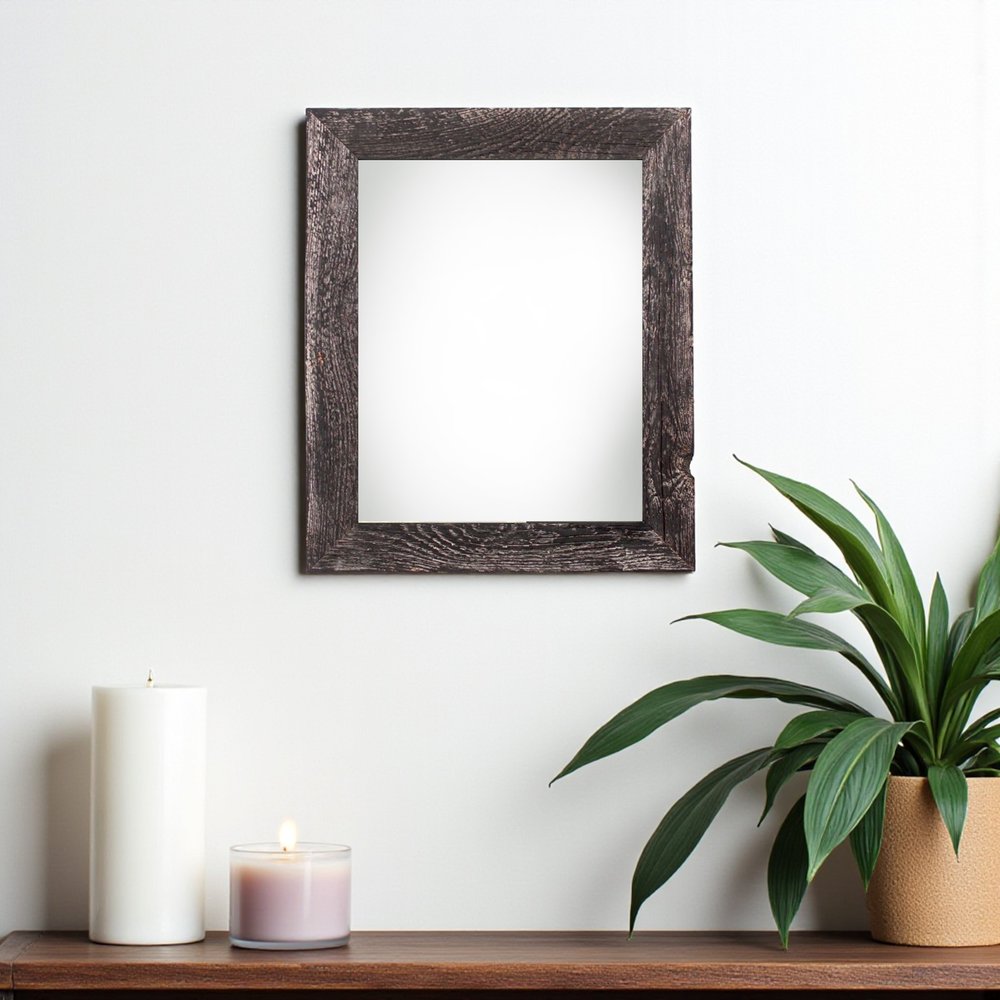 9" x 12" Black Solid Wood Hanging Picture Frame HomeRoots