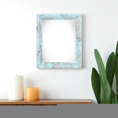 9" x 12" Blue Solid Wood Hanging Picture Frame HomeRoots