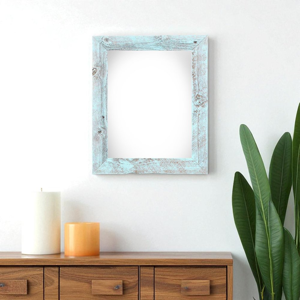 9" x 12" Blue Solid Wood Hanging Picture Frame HomeRoots