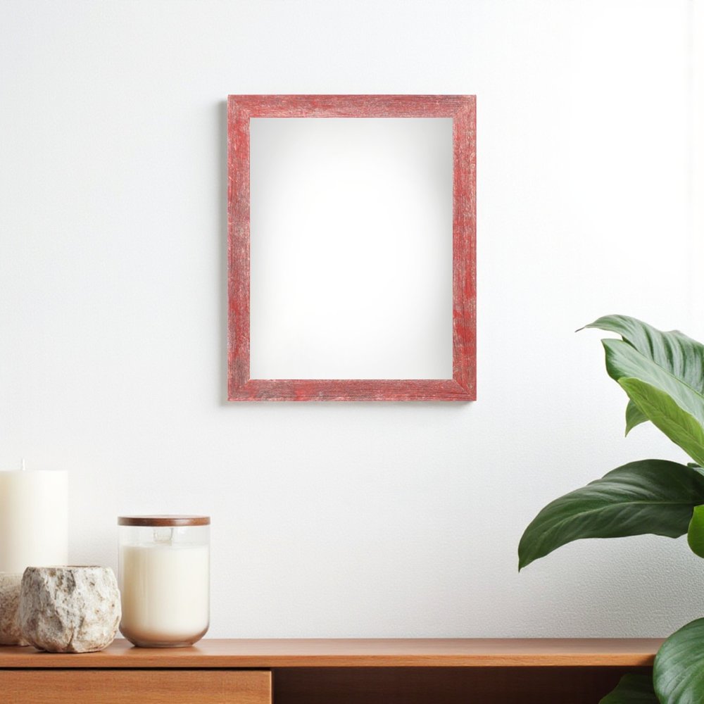 9" x 12" Red Wood Hanging Picture Frame — view 2
