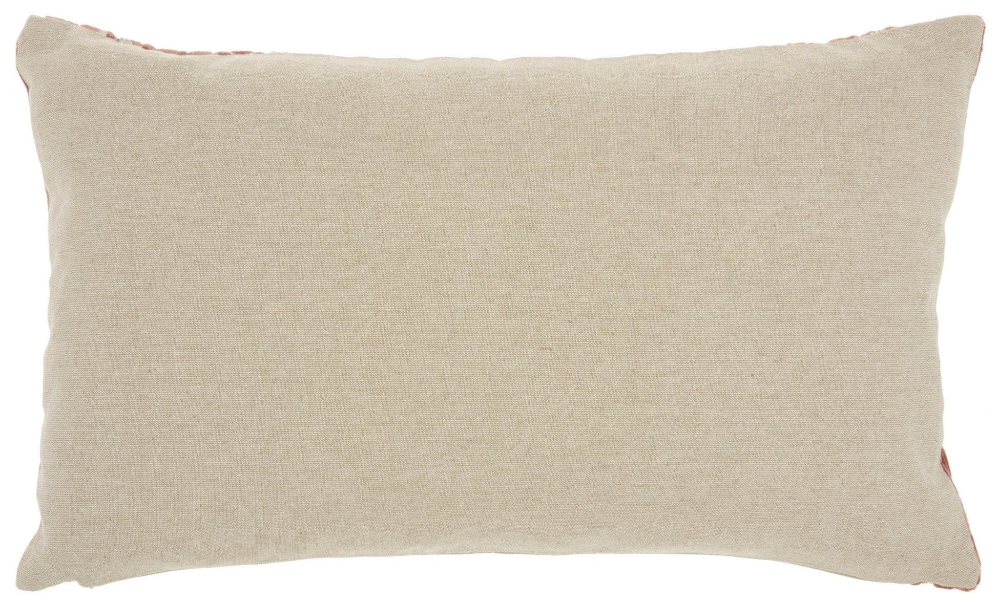 12" X 20" Pink Cotton Throw Pillow FurniFindUSA