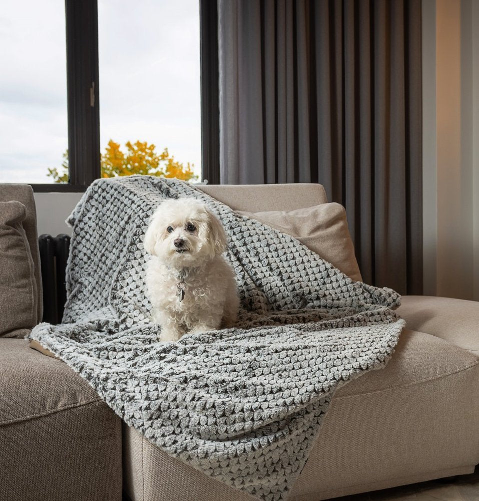 Brown Faux Fur Ombre Plush Throw HomeRoots