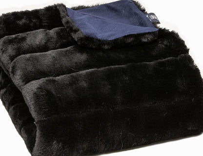 50" X 60" Black Faux Fur Plush Throw Blanket HomeRoots