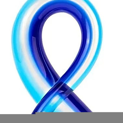 12" Clear and Blue Murano Glass Modern Abstract Tabletop Sculpture HomeRoots