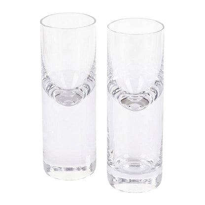 Set Of 2 Mouth Blown Crystal Long Shot Glasses HomeRoots