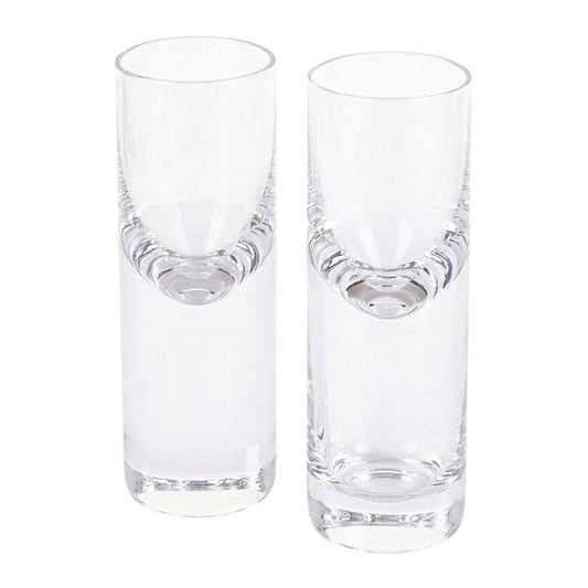 Set Of 2 Mouth Blown Crystal Long Shot Glasses HomeRoots
