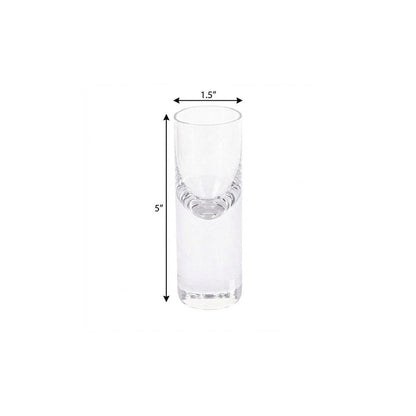 Set Of 2 Mouth Blown Crystal Long Shot Glasses HomeRoots