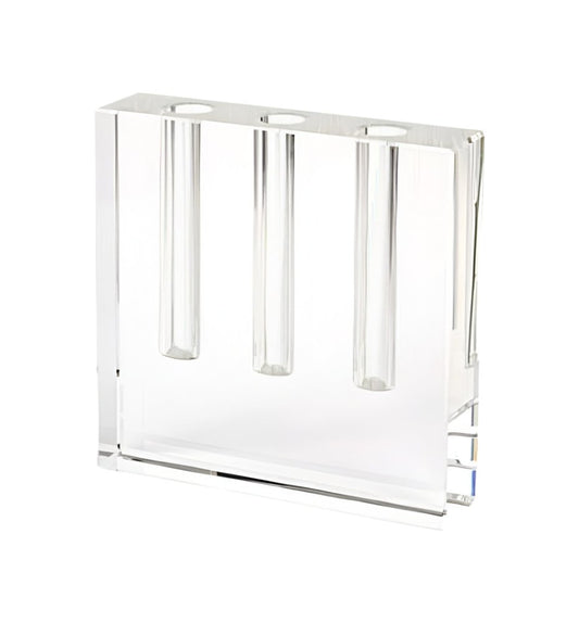 7" Clear Crystal Clear Square Table Vase HomeRoots