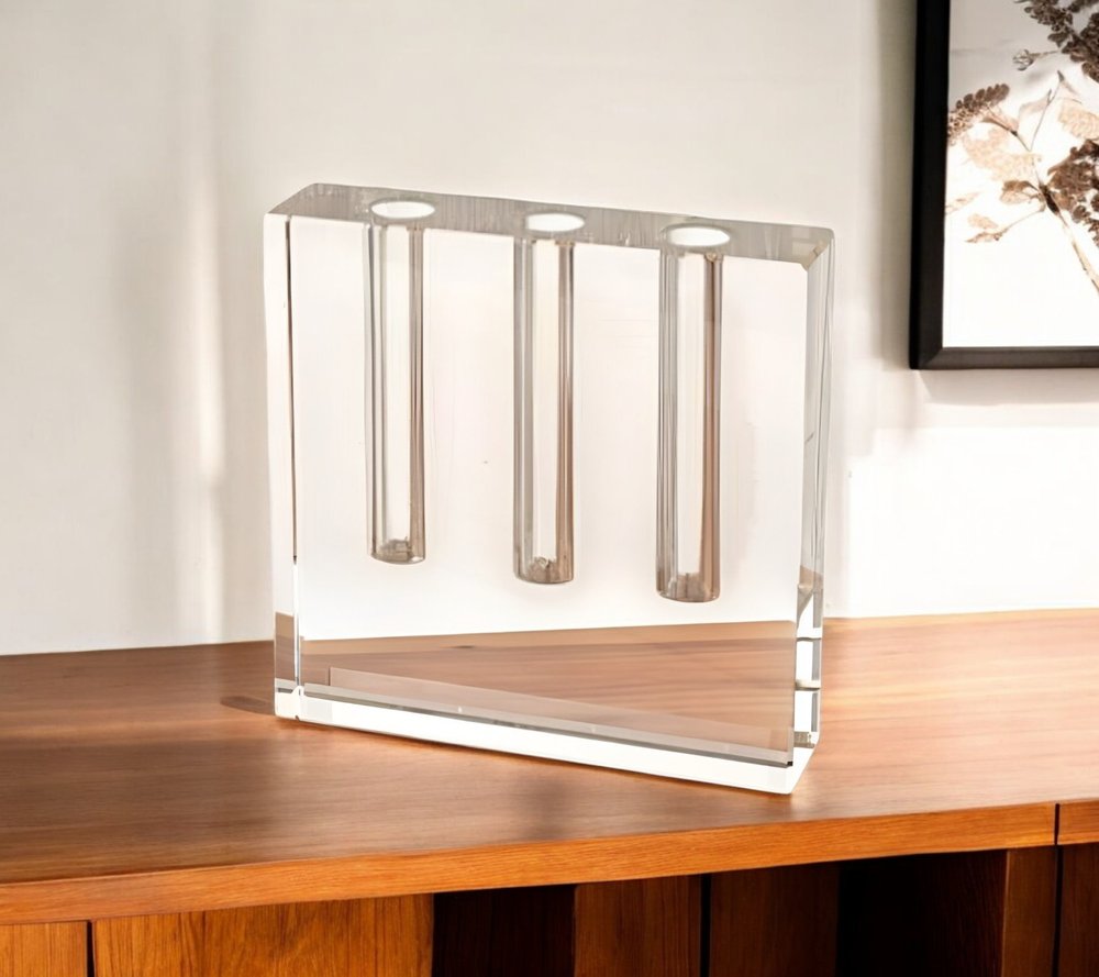 7" Clear Crystal Clear Square Table Vase HomeRoots