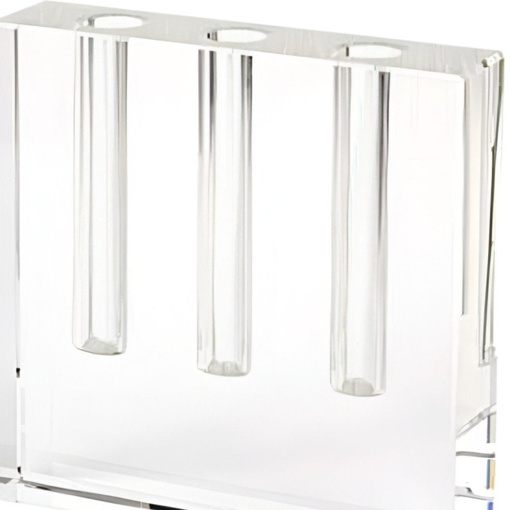 7" Clear Crystal Clear Square Table Vase HomeRoots