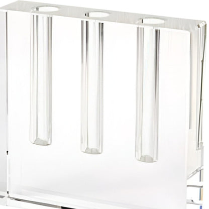 7" Clear Crystal Clear Square Table Vase HomeRoots