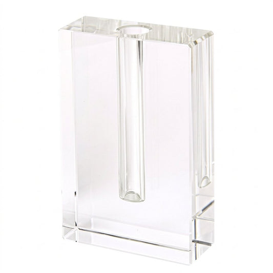 6" Clear Square Crystal Glass Table Vase HomeRoots